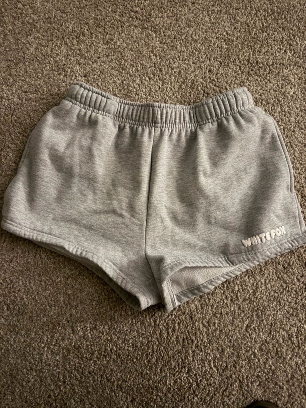White Fox Boutique Heather Gray Fleece Shorts